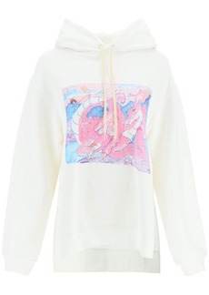 Marni pink dragon print oversized hoodie