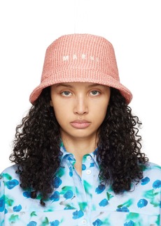 Marni Pink Embroidered Bucket Hat