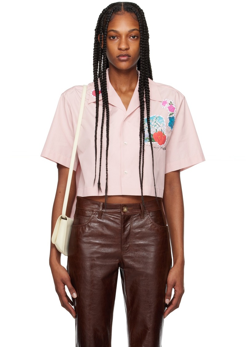 Marni Pink Flower Patches Shirt