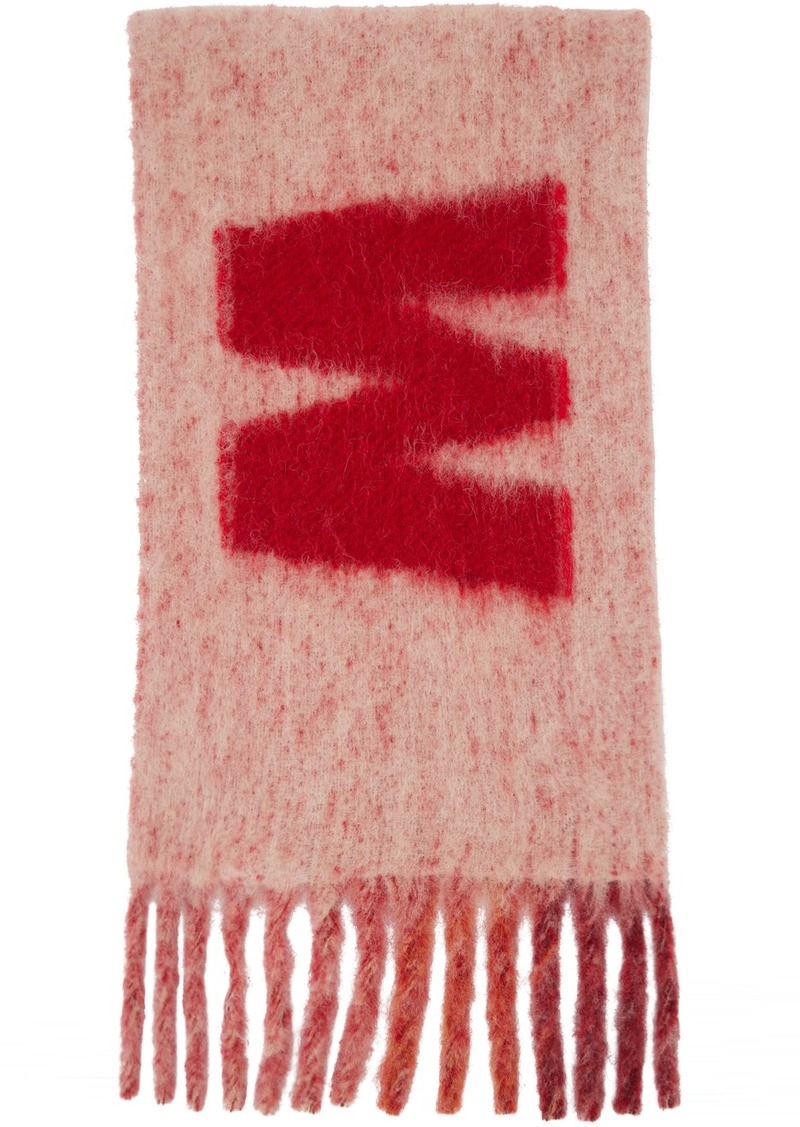 Marni Pink Fringed Scarf