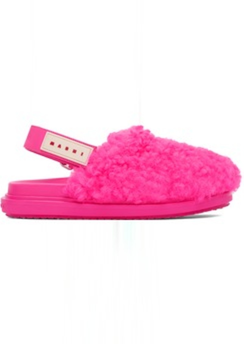 Marni Pink Sabot Strap Loafers