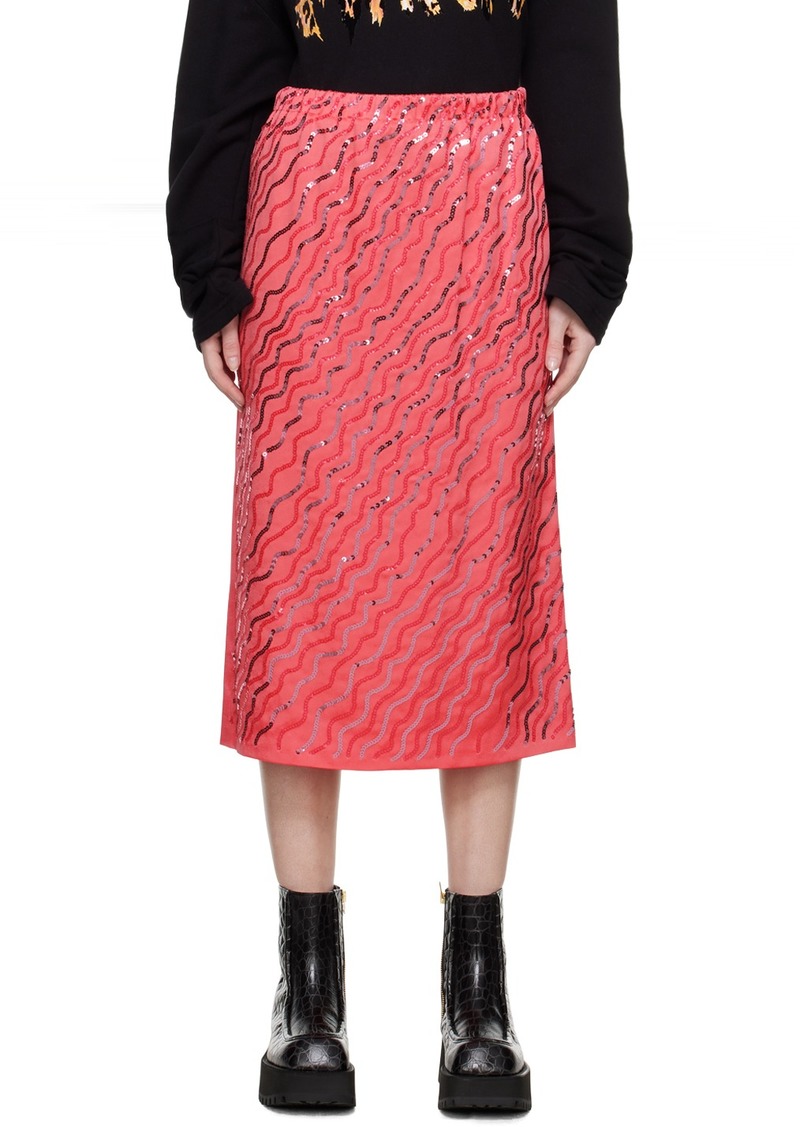Marni Pink Sequin Midi Skirt
