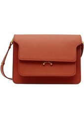 Marni Red Saffiano Leather Medium Trunk Bag