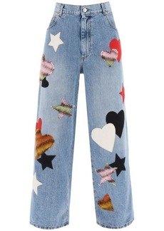 Marni relaxed fit jeans with patches