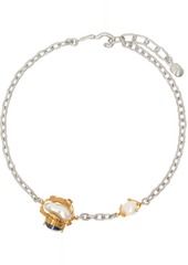 Marni Silver & Gold Short Brass Necklace