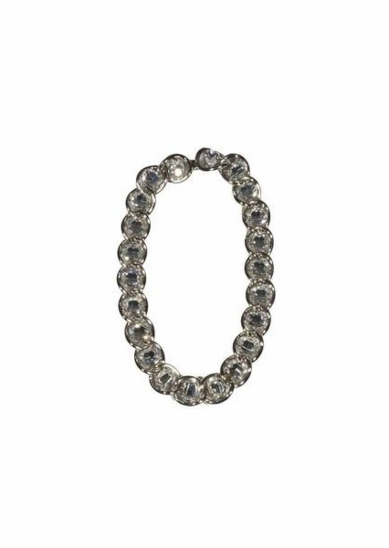 MARNI Silver chain necklace with maxi rhinestones Marni