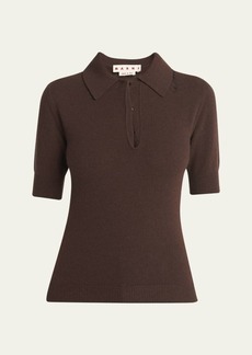 Marni Slim Polo Wool Cashmere Sweater