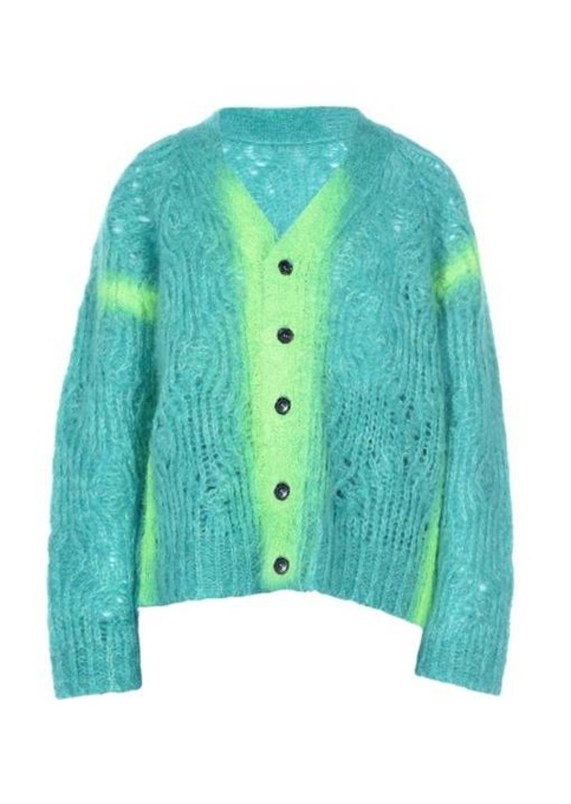 Marni Marni Spray-painted mohair-blend cardigan | Sweaters