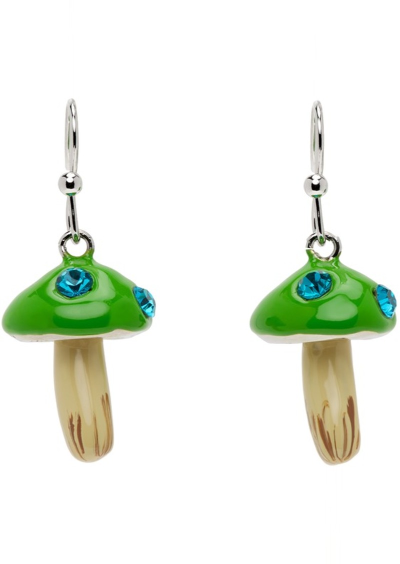 Marni SSENSE Exclusive Green Mushroom Earrings