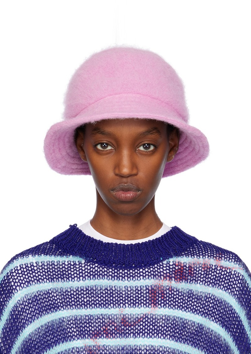 Marni SSENSE Exclusive Pink Furry Bucket Hat