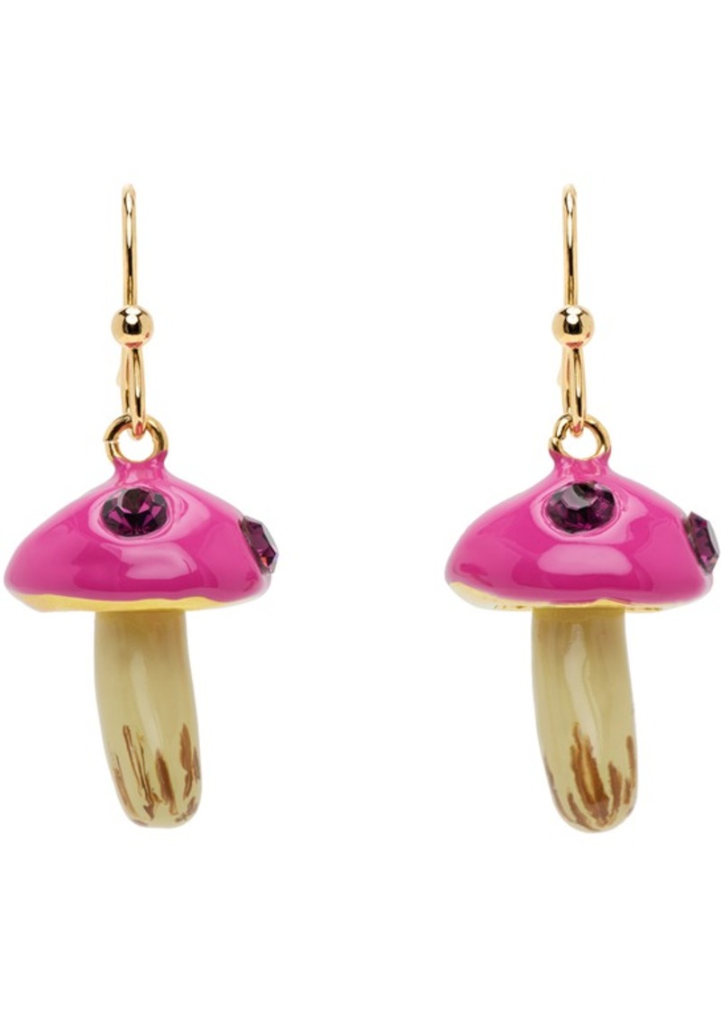 Marni SSENSE Exclusive Pink Mushroom Earrings