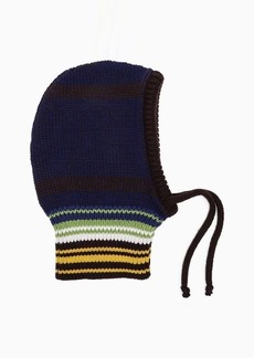 Marni Striped cooffee knit balaclava