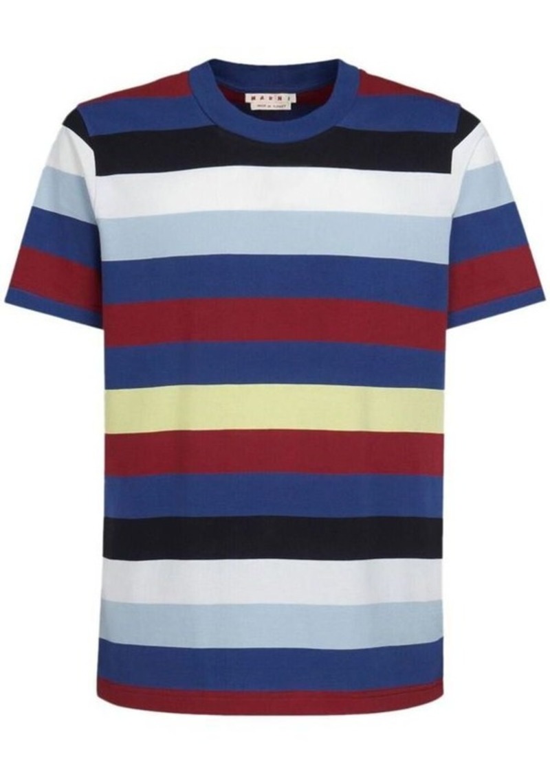 MARNI Striped cotton t-shirt