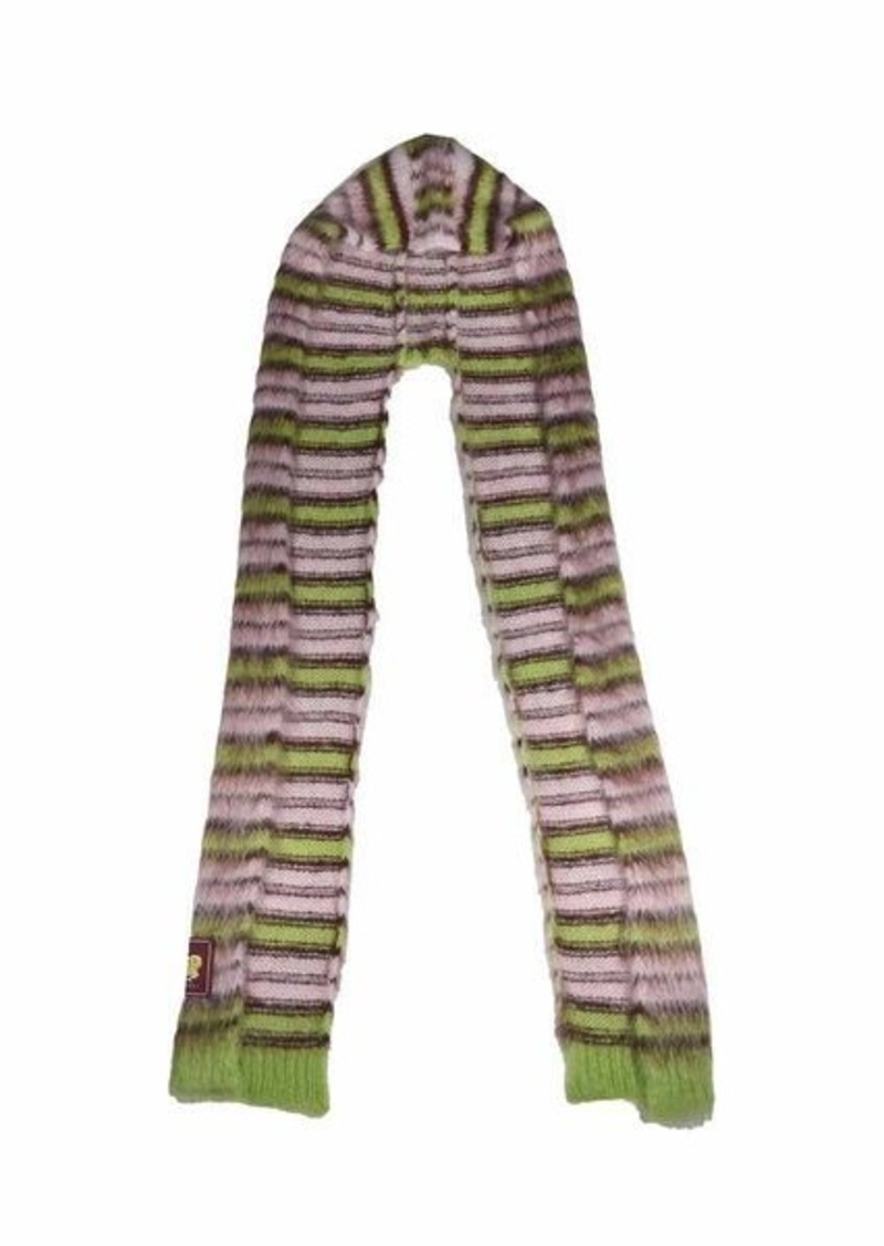 MARNI Striped mohair pattern cap and scarf Marni