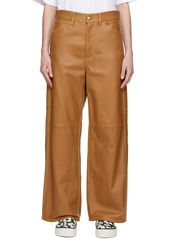 Marni Tan Carhartt WIP Edition Leather Trousers