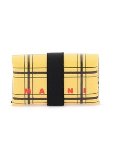 Marni trifold wallet with elastic closure