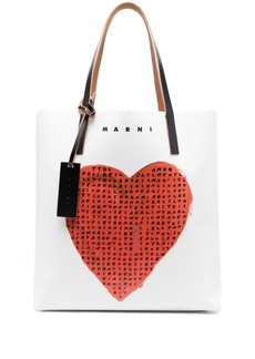 MARNI Two-coloured tote bag with heart