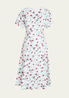Marni Watercolor Floral Midi Dress