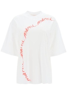Marni wavy logo oversized t-shirt