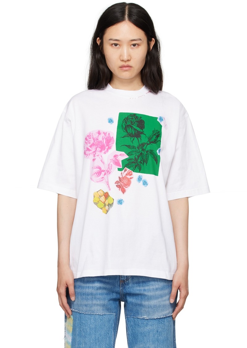 Marni White Collage Flowers T-Shirt