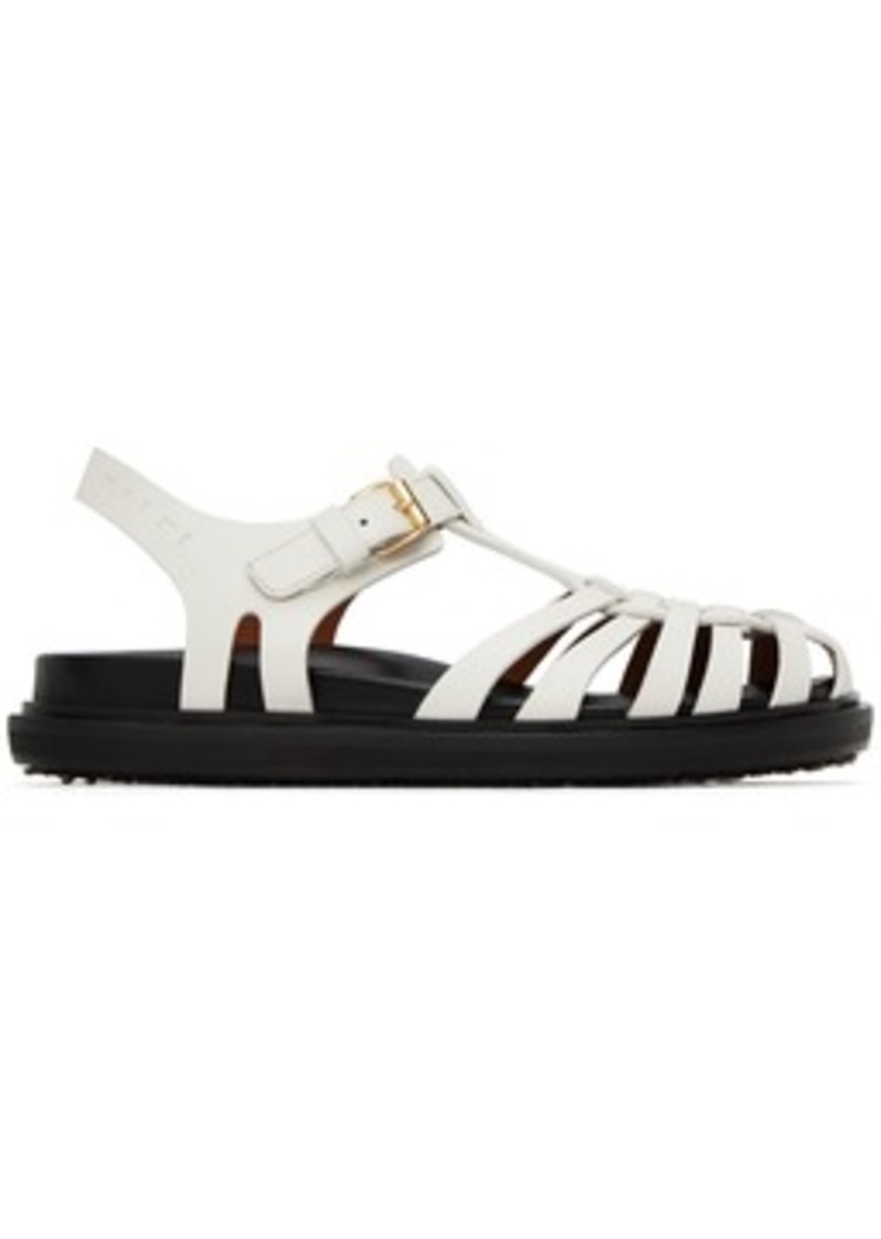 Marni White Fisherman Sandals