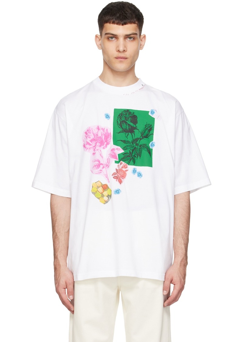 Marni White Flower Prints T-Shirt