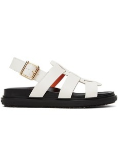 Marni White Gladiator Fussbett Sandals
