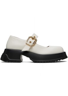 Marni White Leather Mary Jane Loafers