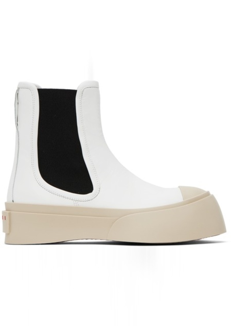 Marni White Pablo Chelsea Boots