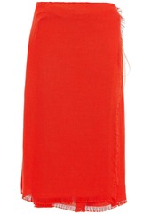Marni - Frayed gauze wrap skirt - Red - IT 40