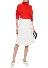 Marni - Oversized open-knit mohair-blend turtleneck sweater - Red - IT 40