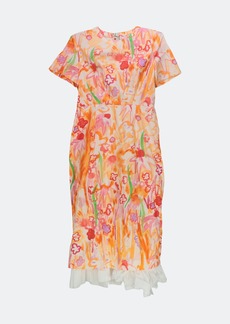 Marni Women\'s Nectarine Waterfall Comp Poplin Dress - 12 - Also in: 6, 42, 8, 46
