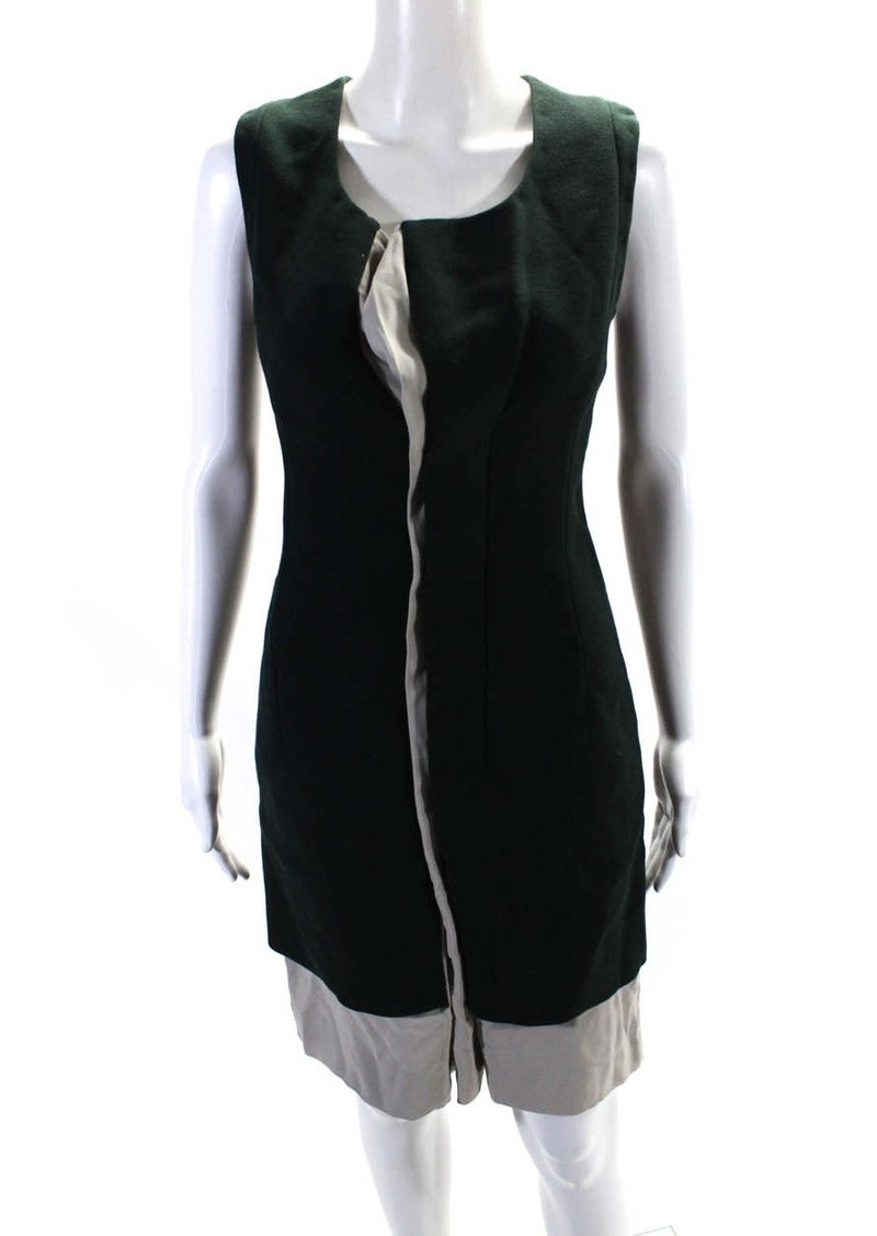 Marni Women's Scoop Neck Sleeveless Color Block A-Line Mini Dress