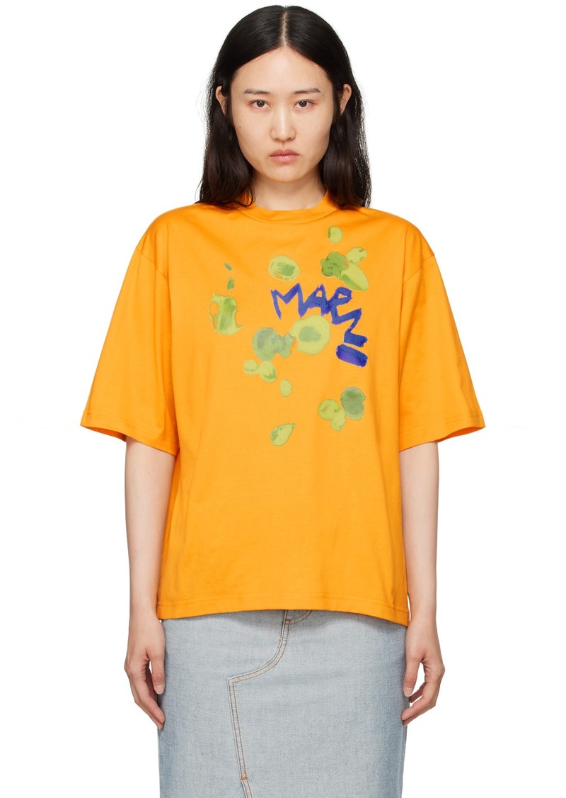 Marni Yellow Dripping Flower T-Shirt