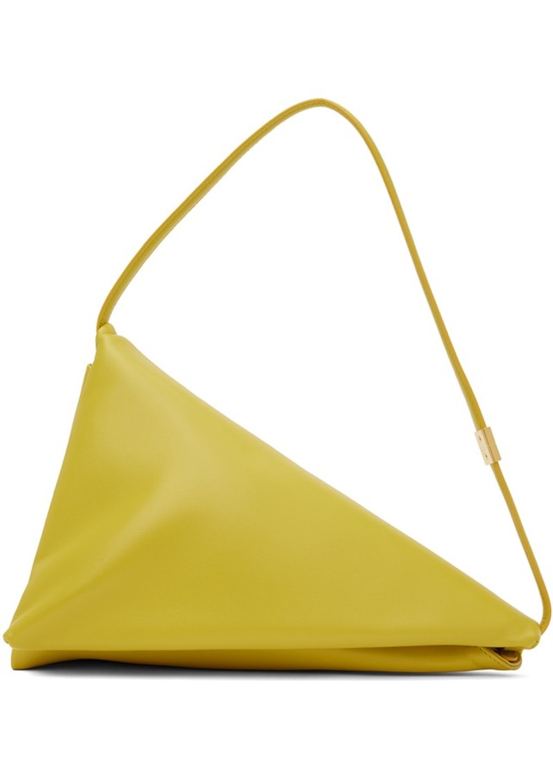 Marni Yellow Leather Prisma Triangle Shoulder Bag