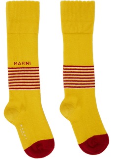Marni Yellow Striped Socks