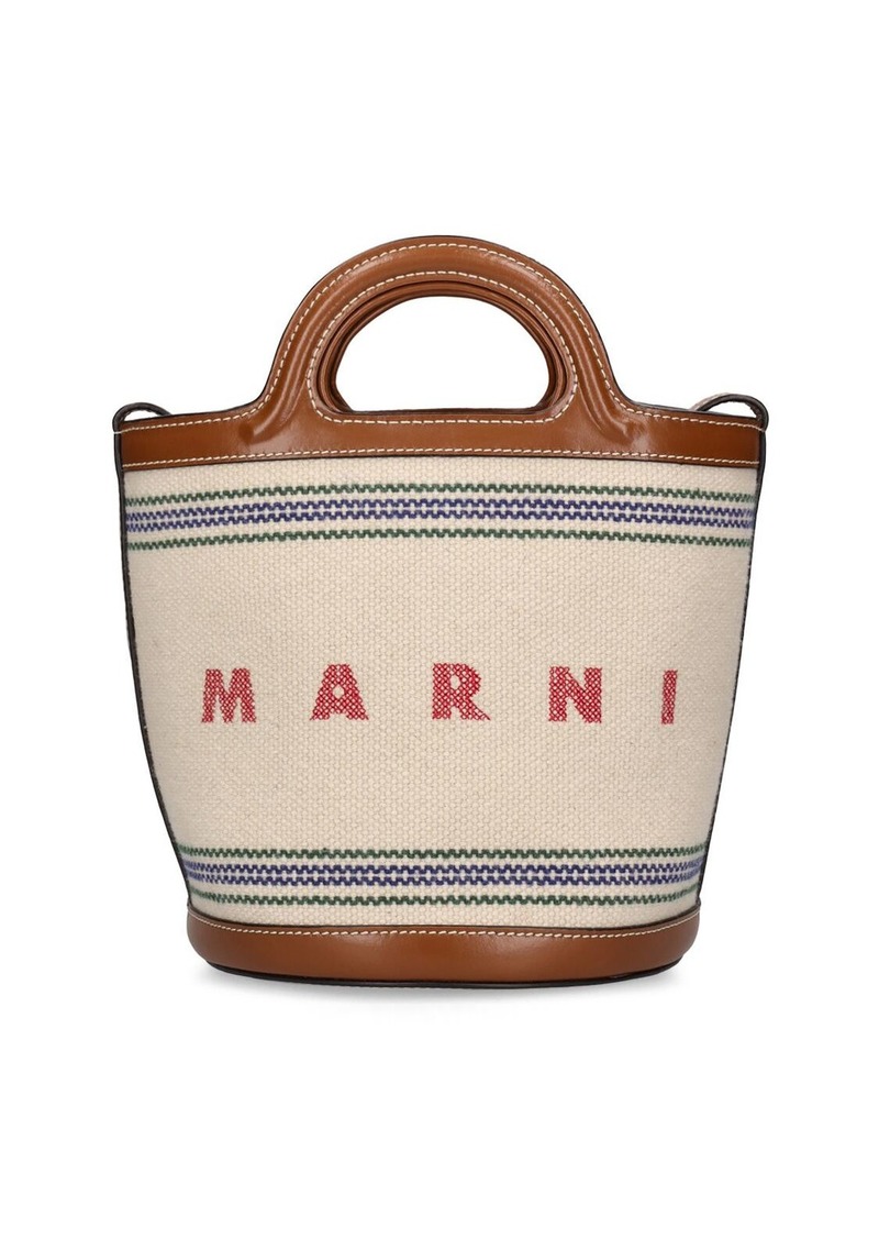 Marni Mini Tropicalia Canvas Bucket Bag