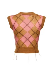 Marni Mohair Blend Intarsia V Neck Vest