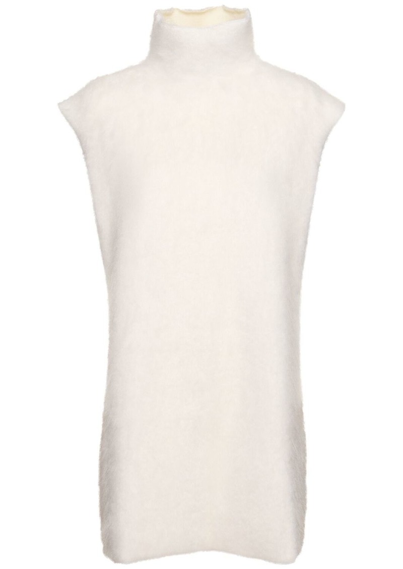 Marni Mohair Blend Knit Turtleneck Mini Dress