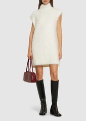 Marni Mohair Blend Knit Turtleneck Mini Dress