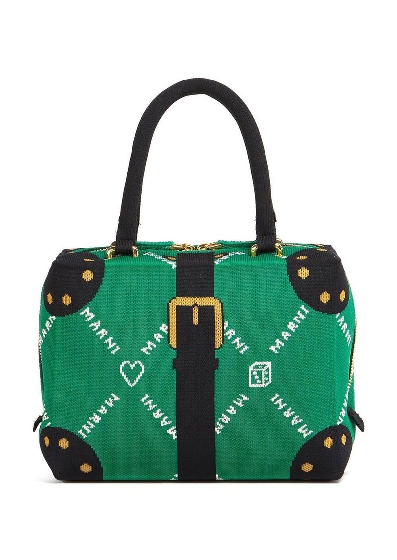 Marni monogram buckle-print bag