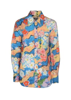 Marni Multicolor Shirt with Artwork Print and Patch Pocket in Cotton Woman