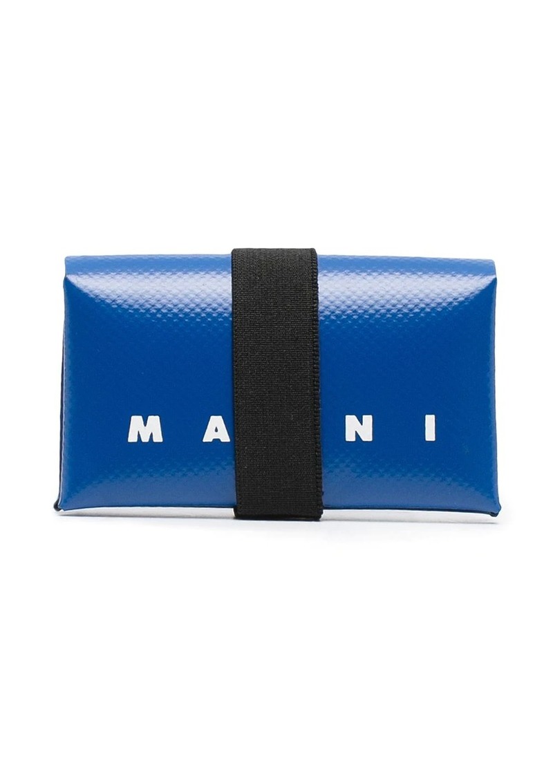Marni Origami logo-print PVC wallet