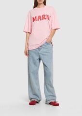 Marni Oversize Cotton Jersey Logo T-shirt