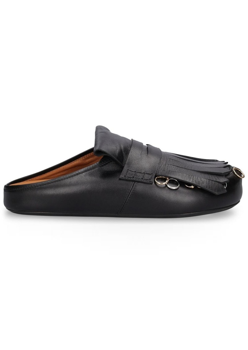 Marni Piercing Leather Loafers