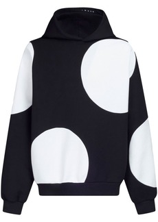 Marni polka-dot print cotton hoodie