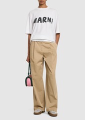 Marni Printed Logo Cotton Jersey T-shirt