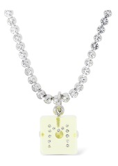 Marni Resin Collar Necklace W/ Dice & Crystal