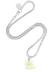 Marni Resin Collar Necklace W/ Dice & Crystal