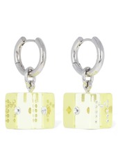 Marni Resin Earrings W/ Dice & Crystal